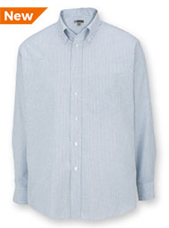 Men's Long-Sleeve Striped Oxford