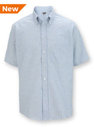 Men's Short-Sleeve Striped Oxford